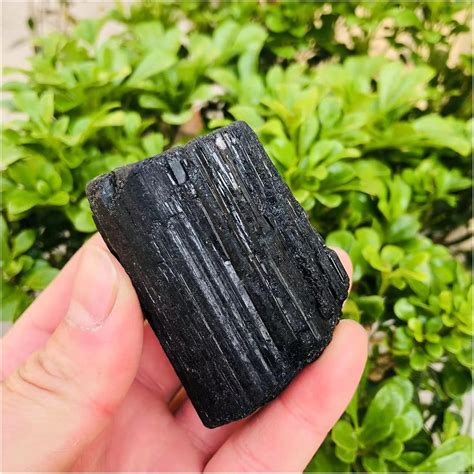 SHANGMAOYO Obsidiana 1 Uds Turmalina Negra Natural En Bruto Piedra