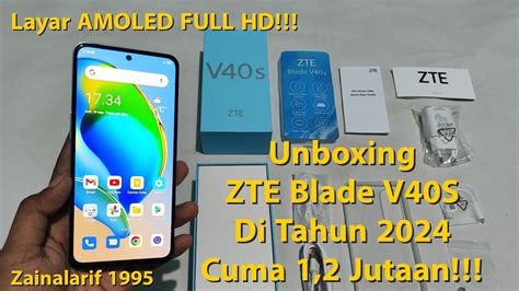 Unboxing Zte Blade V40S Di Tahun 2024 Unboxing ZTE Blade V40S Aqua Blue