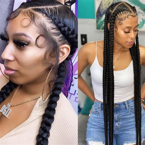 Two French Braid Hairstyles For Black Hair