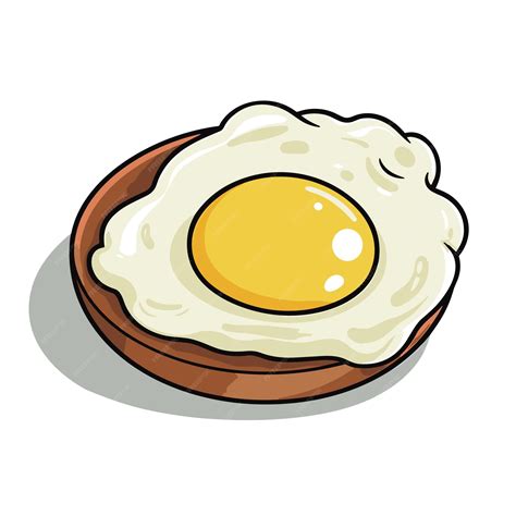 Premium Vector Fried Egg Cartoon Illustration