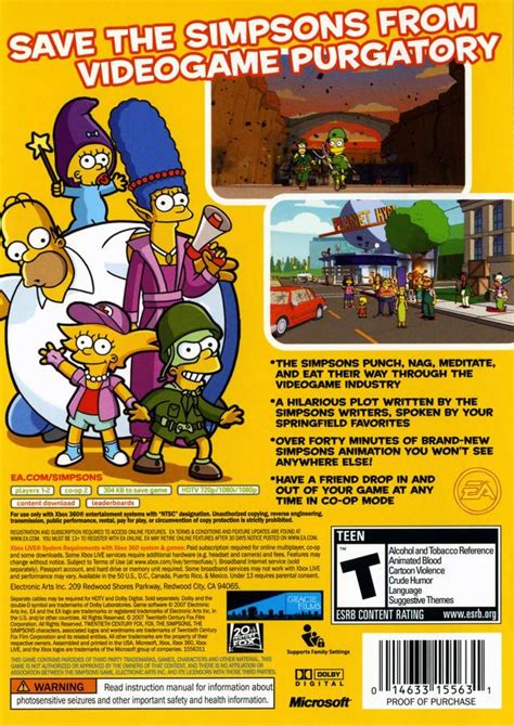 The Simpsons Game Box Shot For Xbox 360 Gamefaqs