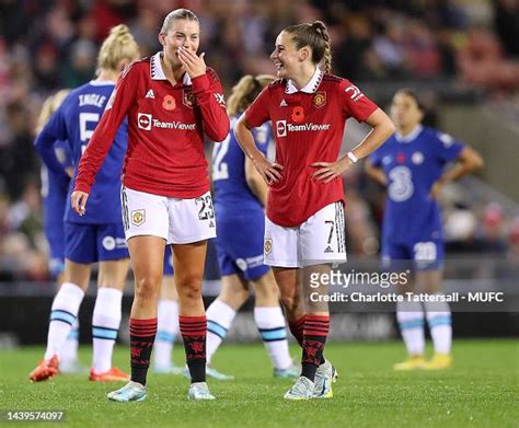 Alessia Russo And Ella Toone Of Manchester United Women In Action