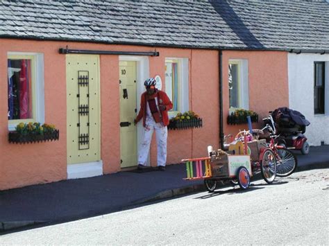 Balamory houses in Tobermory Isle of Mull with maps