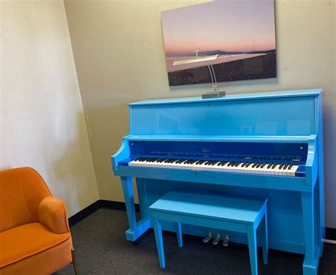 Blue Upright Piano