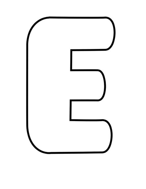 Printable Bubble Letter E