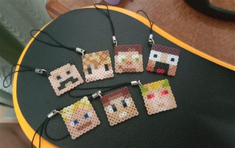 Hermit Keychains Made Out Of Perler Beads R Hermitcraft