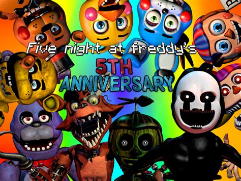 Fnaf 5th Anniversary By Spring O Bonnie On Deviantart