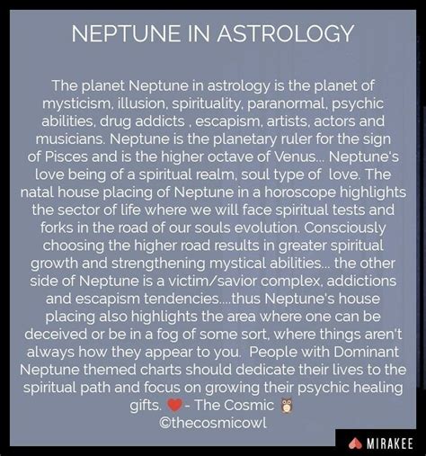 💓 The Cosmic 🦉 Neptune Astrology Neptune In Capricorn Astrology