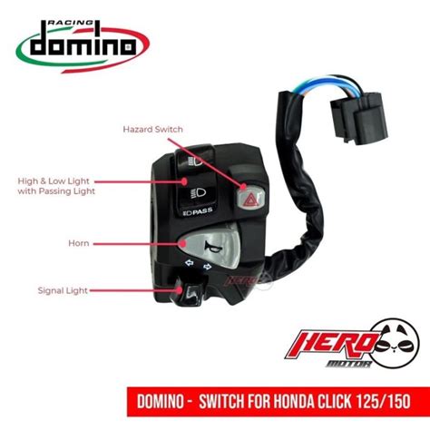 Domino Handle Switch For Honda Click With Pssing Light Hazard Light