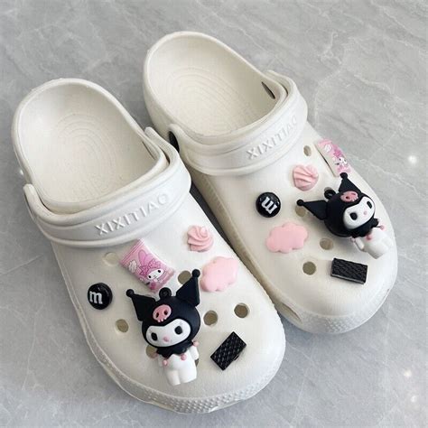 12pcs Pack Sanrio Kuromi Shoe Charms Crocs Jibbitzs Decoration Ebay