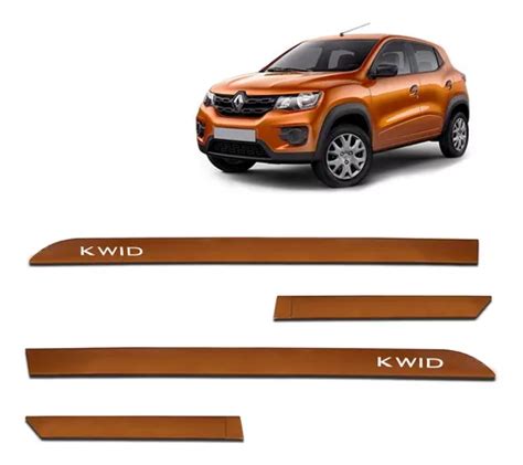 Jogo De Friso Lateral Kwid 2018 A 2023 Laranja Ocre Facão