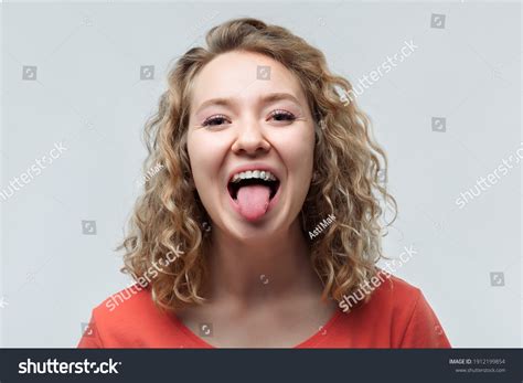 Portrait Cute Blonde Girl Curly Hair Stock Photo Shutterstock