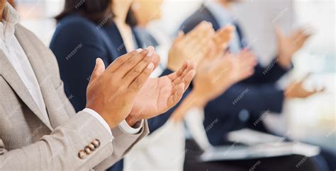 Premium Photo Audience Row Hands Or Office Team Applause For