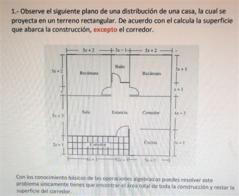 Solved 1 Observe el siguiente plano de una distribución de una casa