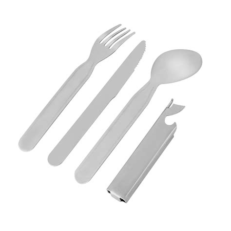 Utensílios de mesa portátil para piquenique conjunto de 4 familiar de