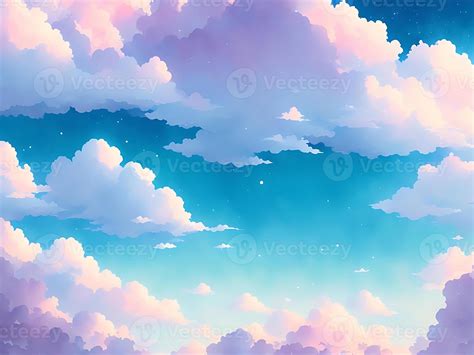 Anime clouds background with pastel color and copy space. 22805103 ...