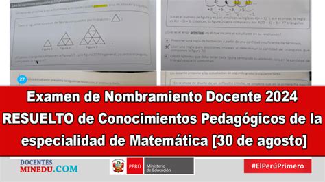 Examen De Nombramiento Docente Resuelto De Conocimientos