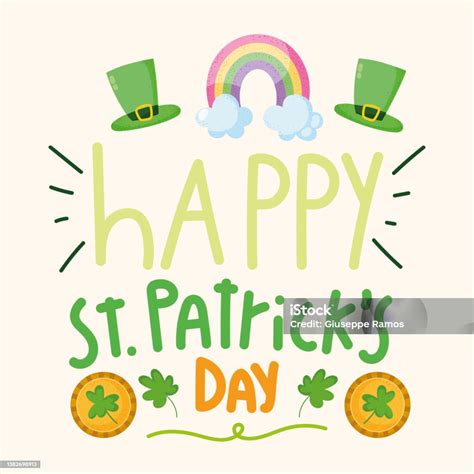 St Patricks Day Card Stock Illustration Download Image Now Celebration Clover Coin Istock