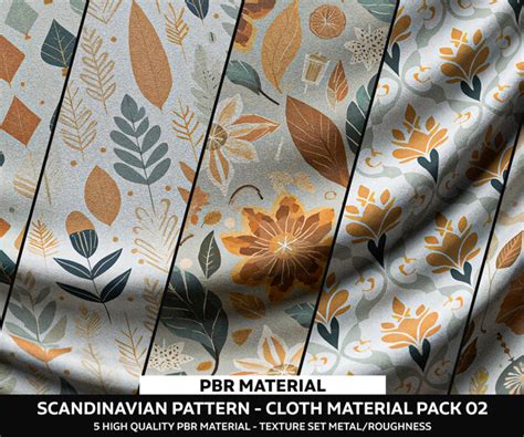 ArtStation - Scandinavian Pattern Fabric Pack 02 | Resources