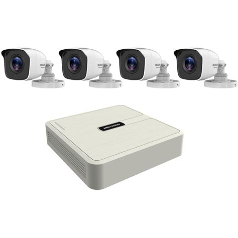 Kit Supraveghere Video Hikvision HiWatch Series HWK T4141B PP 4 Camere