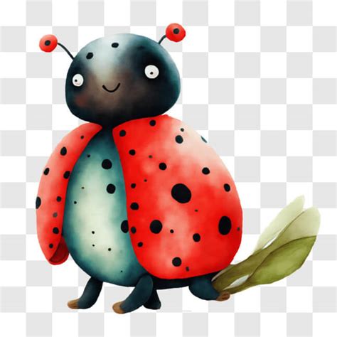 Download Cartoon Ladybug With Red And Black Spots Pngs Online