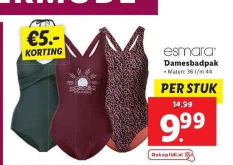 Esmara Damesbadpak Maten T M Aanbieding Bij Lidl