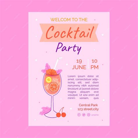 Free Vector Hand Drawn Welcome Party Invitation