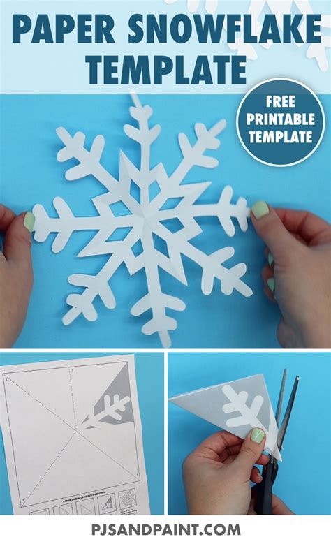 Free Printable Paper Snowflake Template Pjs And Paint