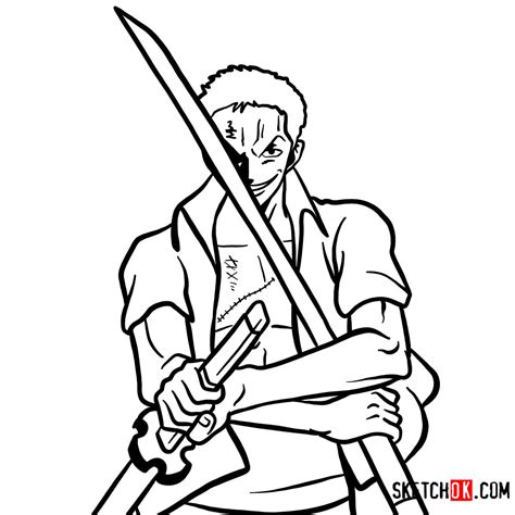 How To Draw Roronoa Zoro With His Iconic Swords One Piece