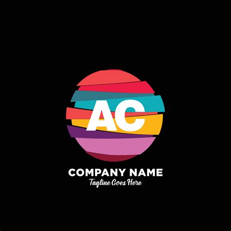 AC initial logo With Colorful template vector. 20632267 Vector Art at ...