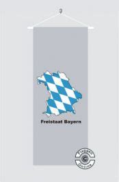 Bayern Freistaat Bayern Kontur Grau Banner Flagge Bannerfahnen Deutsche