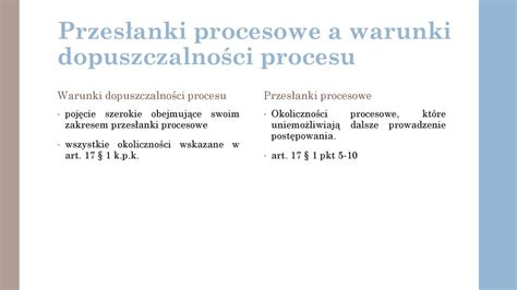 Przesłanki procesowe ppt pobierz