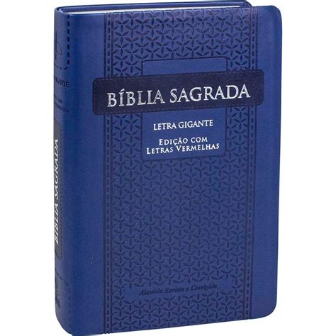 Biblia Sagrada Letra Gigante Capa Couro Casas Bahia