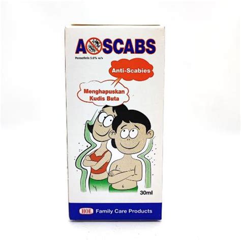 Hoe A Scabs 30ml With Permethrin 5 0 W V Anti Scabies Menghapuskan