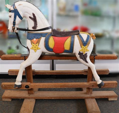 Lot Painted Carousel Rocking Horse