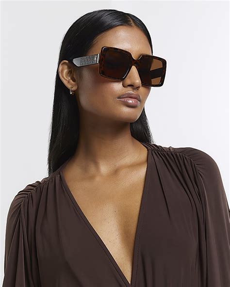 Brown Oversized Sunglasses River Island