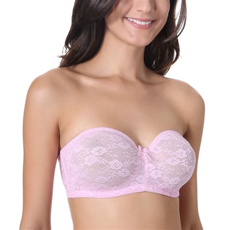 Women S Convertible Basic Sheer Underwire Multiway Strapless Lace Bra