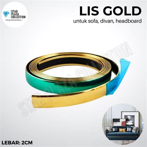 Jual Lis List Plat Emas Sofa 2cm Lis Plat Strip Mirror Gold Sofa