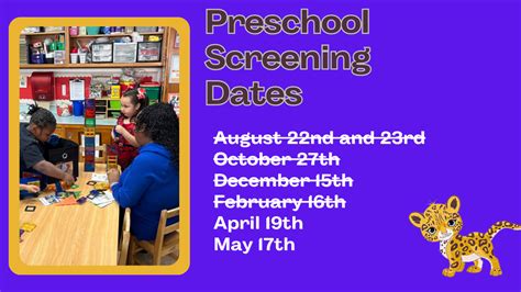 Preschool Screening Riley Early Childhood Center