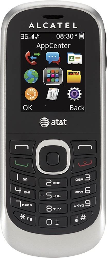 Best Buy At T Gophone Alcatel A No Contract Cell Phone Black Silver