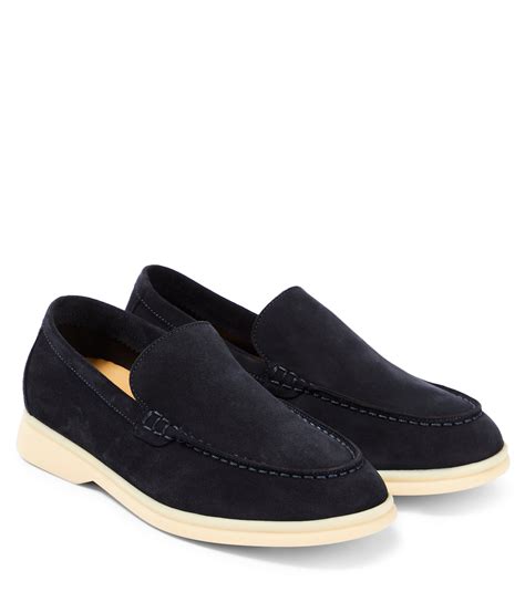 Summer Walk suede loafers in blue - Loro Piana Kids | Mytheresa