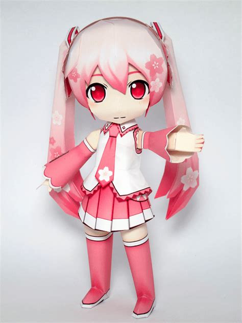 Sakura Miku Papercraft Plantilla Papercraft Sakura Miku2 Anime Crafts Porn Sex Picture