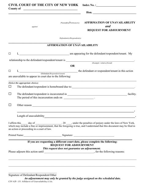 Form Civ Gp 151 Fill Out Sign Online And Download Fillable Pdf New York City Templateroller