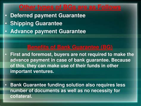 PPT - Bank Guarantee Types & It's Advantages PowerPoint Presentation - ID:7808802