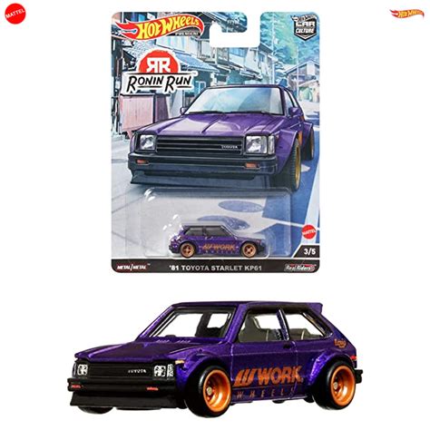 Hot Wheels Premium Single 2 Ronin Run 81 Toyota Starlet KP61 Car