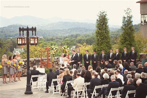 The Terrace Of The Grove Park Inn In Asheville North Carolina Wedding