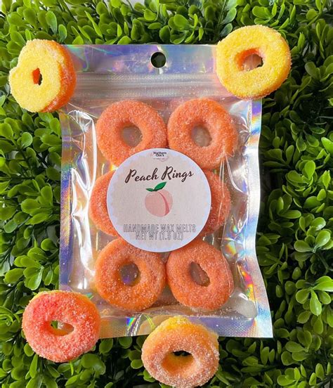 Peach Rings Wax Melts Fruit Food Wax Melts Soy Wax Melts Wax Warmer Room Fragrance Etsy