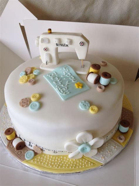 Sewing Machine Cake Topper Birthday Cake Sewing Machine Cake