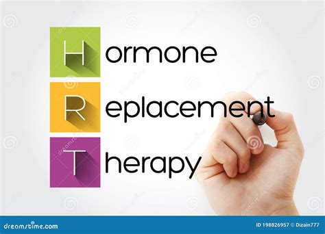 Hrt Hormone Replacement Therapy Acronym Stock Image Image Of Learn