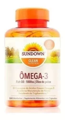 Fish Oil Sundown Ômega 3 1200mg 320 Cápsulas Óleo De Peixe Sabor sem